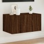 Mueble de TV de pared con luces LED roble marrón 60x35x31 cm de , Muebles TV - Ref: Foro24-837279, Precio: 46,45 €, Descuento: %