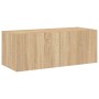 Mueble de TV de pared con luces LED roble Sonoma 80x35x31 cm de , Muebles TV - Ref: Foro24-837285, Precio: 53,92 €, Descuento: %