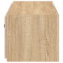 Mueble de TV de pared con luces LED roble Sonoma 80x35x31 cm de , Muebles TV - Ref: Foro24-837285, Precio: 53,92 €, Descuento: %