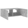 Mueble de TV de pared con luces LED gris hormigón 80x35x31 cm de , Muebles TV - Ref: Foro24-837287, Precio: 62,45 €, Descuent...