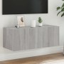 Mueble de TV de pared con luces LED gris Sonoma 80x35x31 cm de , Muebles TV - Ref: Foro24-837291, Precio: 58,26 €, Descuento: %