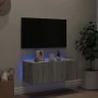 Mueble de TV de pared con luces LED gris Sonoma 80x35x31 cm de , Muebles TV - Ref: Foro24-837291, Precio: 62,19 €, Descuento: %