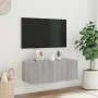 Mueble de TV de pared con luces LED gris Sonoma 80x35x31 cm de , Muebles TV - Ref: Foro24-837291, Precio: 62,19 €, Descuento: %