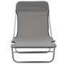 Tumbonas plegables 2 unidades acero y tela gris de vidaXL, Tumbonas - Ref: Foro24-44302, Precio: 80,24 €, Descuento: %
