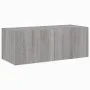 Mueble de TV de pared con luces LED gris Sonoma 80x35x31 cm de , Muebles TV - Ref: Foro24-837291, Precio: 62,19 €, Descuento: %