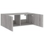 Mueble de TV de pared con luces LED gris Sonoma 80x35x31 cm de , Muebles TV - Ref: Foro24-837291, Precio: 58,26 €, Descuento: %