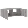 Mueble de TV de pared con luces LED gris Sonoma 80x35x31 cm de , Muebles TV - Ref: Foro24-837291, Precio: 62,19 €, Descuento: %