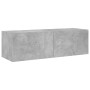 Mueble de TV de pared con luces LED gris hormigón 100x35x31 cm de , Muebles TV - Ref: Foro24-837298, Precio: 62,16 €, Descuen...