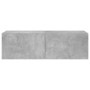 Mueble de TV de pared con luces LED gris hormigón 100x35x31 cm de , Muebles TV - Ref: Foro24-837298, Precio: 62,16 €, Descuen...