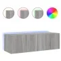 Mueble de TV de pared con luces LED gris Sonoma 100x35x31 cm de , Muebles TV - Ref: Foro24-837300, Precio: 63,66 €, Descuento: %