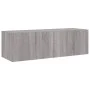 Mueble de TV de pared con luces LED gris Sonoma 100x35x31 cm de , Muebles TV - Ref: Foro24-837300, Precio: 63,66 €, Descuento: %