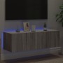 Mueble de TV de pared con luces LED gris Sonoma 100x35x31 cm de , Muebles TV - Ref: Foro24-837300, Precio: 64,54 €, Descuento: %