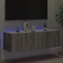 Mueble de TV de pared con luces LED gris Sonoma 100x35x31 cm de , Muebles TV - Ref: Foro24-837300, Precio: 63,66 €, Descuento: %