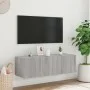 Mueble de TV de pared con luces LED gris Sonoma 100x35x31 cm de , Muebles TV - Ref: Foro24-837300, Precio: 63,66 €, Descuento: %