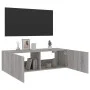 Mueble de TV de pared con luces LED gris Sonoma 100x35x31 cm de , Muebles TV - Ref: Foro24-837300, Precio: 63,66 €, Descuento: %
