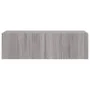 Mueble de TV de pared con luces LED gris Sonoma 100x35x31 cm de , Muebles TV - Ref: Foro24-837300, Precio: 63,66 €, Descuento: %