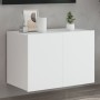 Mueble de TV de pared con luces LED blanco 60x35x41 cm de , Muebles TV - Ref: Foro24-837302, Precio: 45,93 €, Descuento: %