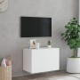 Mueble de TV de pared con luces LED blanco 60x35x41 cm de , Muebles TV - Ref: Foro24-837302, Precio: 45,93 €, Descuento: %