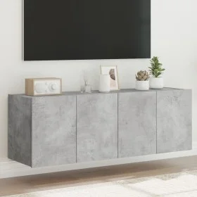 Muebles TV de pared luces LED 2 uds gris hormigón 60x35x41 cm de , Muebles TV - Ref: Foro24-837309, Precio: 89,25 €, Descuent...