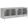 Muebles TV de pared luces LED 2 uds gris hormigón 60x35x41 cm de , Muebles TV - Ref: Foro24-837309, Precio: 89,65 €, Descuent...