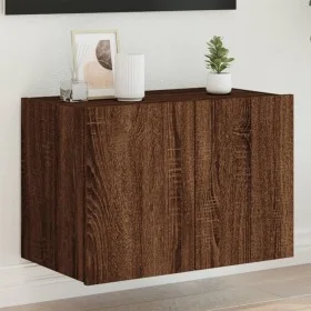 Mueble de TV de pared con luces LED marrón roble 60x35x41 cm de , Muebles TV - Ref: Foro24-837314, Precio: 51,58 €, Descuento: %