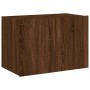 Mueble de TV de pared con luces LED marrón roble 60x35x41 cm de , Muebles TV - Ref: Foro24-837314, Precio: 52,20 €, Descuento: %