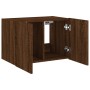 Mueble de TV de pared con luces LED marrón roble 60x35x41 cm de , Muebles TV - Ref: Foro24-837314, Precio: 52,20 €, Descuento: %
