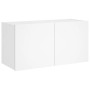 Mueble de TV de pared con luces LED blanco 80x35x41 cm de , Muebles TV - Ref: Foro24-837316, Precio: 68,62 €, Descuento: %