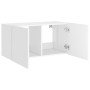 Mueble de TV de pared con luces LED blanco 80x35x41 cm de , Muebles TV - Ref: Foro24-837316, Precio: 68,62 €, Descuento: %