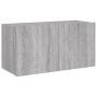 Mueble de TV de pared con luces LED gris Sonoma 80x35x41 cm de , Muebles TV - Ref: Foro24-837321, Precio: 60,06 €, Descuento: %