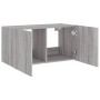 Mueble de TV de pared con luces LED gris Sonoma 80x35x41 cm de , Muebles TV - Ref: Foro24-837321, Precio: 60,06 €, Descuento: %