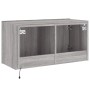 Mueble de TV de pared con luces LED gris Sonoma 80x35x41 cm de , Muebles TV - Ref: Foro24-837321, Precio: 60,06 €, Descuento: %