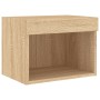 Muebles TV pared con LED 7 pzas madera ingeniería roble Sonoma de , Muebles TV - Ref: Foro24-3216585, Precio: 128,18 €, Descu...