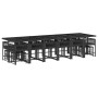 Set de muebles jardín 17 pzas con cojines ratán sintético negro en Conjuntos de jardín | Comprar online en Foru.es