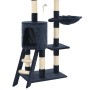 Rascador para gatos con poste de sisal 138 cm azul oscuro de vidaXL, Mobiliario para gatos - Ref: Foro24-170582, Precio: 77,5...