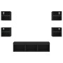Muebles de TV de pared con LED 7 pzas madera ingeniería negro de , Muebles TV - Ref: Foro24-3216584, Precio: 137,32 €, Descue...