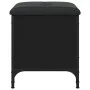 Banco con almacenaje madera de ingeniería negro 42x42x45 cm de , Bancos para recibidores y almacenamiento - Ref: Foro24-83513...