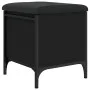 Engineered wood storage bench in black, 42x42x45 cm by , Benches for halls and storage - Ref: Foro24-835132, Price: 54,28 €, ...