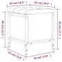 Banco con almacenaje madera de ingeniería negro 42x42x45 cm de , Bancos para recibidores y almacenamiento - Ref: Foro24-83513...