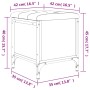 Banco con almacenaje madera de ingeniería negro 42x42x45 cm de , Bancos para recibidores y almacenamiento - Ref: Foro24-83513...
