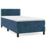 Cama box spring con colchón terciopelo azul oscuro 100x200 cm de , Camas y somieres - Ref: Foro24-3141231, Precio: 310,81 €, ...