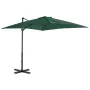 Sombrilla voladiza con poste de aluminio verde 250x250 cm de vidaXL, Sombrillas - Ref: Foro24-44617, Precio: 127,93 €, Descue...