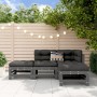 Juego de muebles de jardín 4 pzas madera maciza de pino gris de , Conjuntos de jardín - Ref: Foro24-3186503, Precio: 261,97 €...