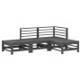 Juego de muebles de jardín 4 pzas madera maciza de pino gris de , Conjuntos de jardín - Ref: Foro24-3186503, Precio: 261,97 €...
