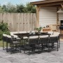Set de comedor jardín 11 pzas con cojines ratán sintético negro en Conjuntos de jardín | Comprar online en Foru.es