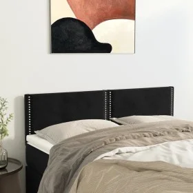 Kopfteile 2 Einheiten aus schwarzem Samt 72x5x78/88 cm von , Kopf- und Fußteile - Ref: Foro24-345940, Preis: 50,77 €, Rabatt: %