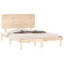 Estructura de cama doble madera maciza de pino 140x190 cm de , Camas y somieres - Ref: Foro24-3104783, Precio: 123,94 €, Desc...