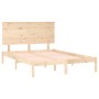 Estructura de cama doble madera maciza de pino 140x190 cm de , Camas y somieres - Ref: Foro24-3104783, Precio: 123,94 €, Desc...