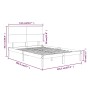 Estructura de cama doble madera maciza de pino 140x190 cm de , Camas y somieres - Ref: Foro24-3104783, Precio: 123,94 €, Desc...