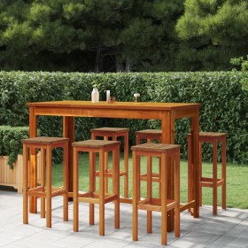 Taburetes de barra de cocina 6 unidades madera maciza acacia de , Sillas de jardín - Ref: Foro24-3115990, Precio: 282,57 €, D...